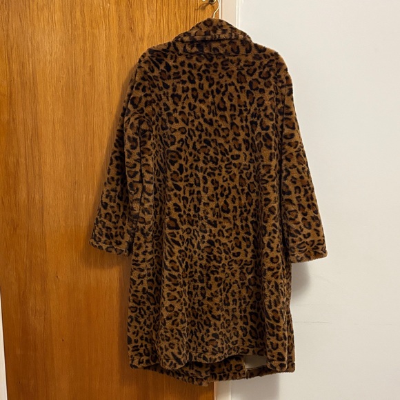 SHEIN Leopard Print Teddy Coat - Picture 5 of 5
